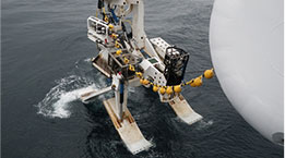 Burying Machine Being Placed on the Seabed